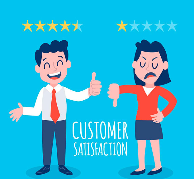 good versus bad customer satisfaction