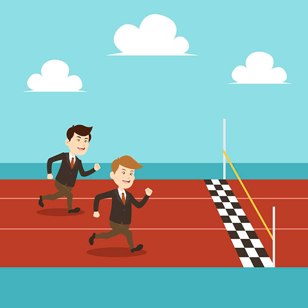 competing in a run for business success