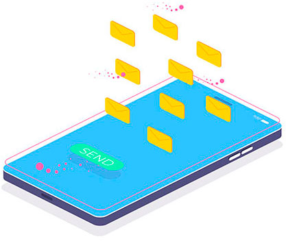 sending and receiving SMS messages on a phone